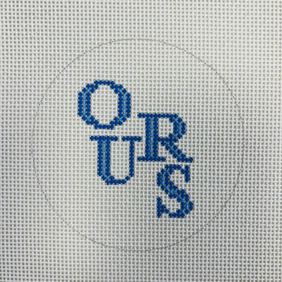 OURS ROUND needlepoint canvas - Bargello Needlepoint