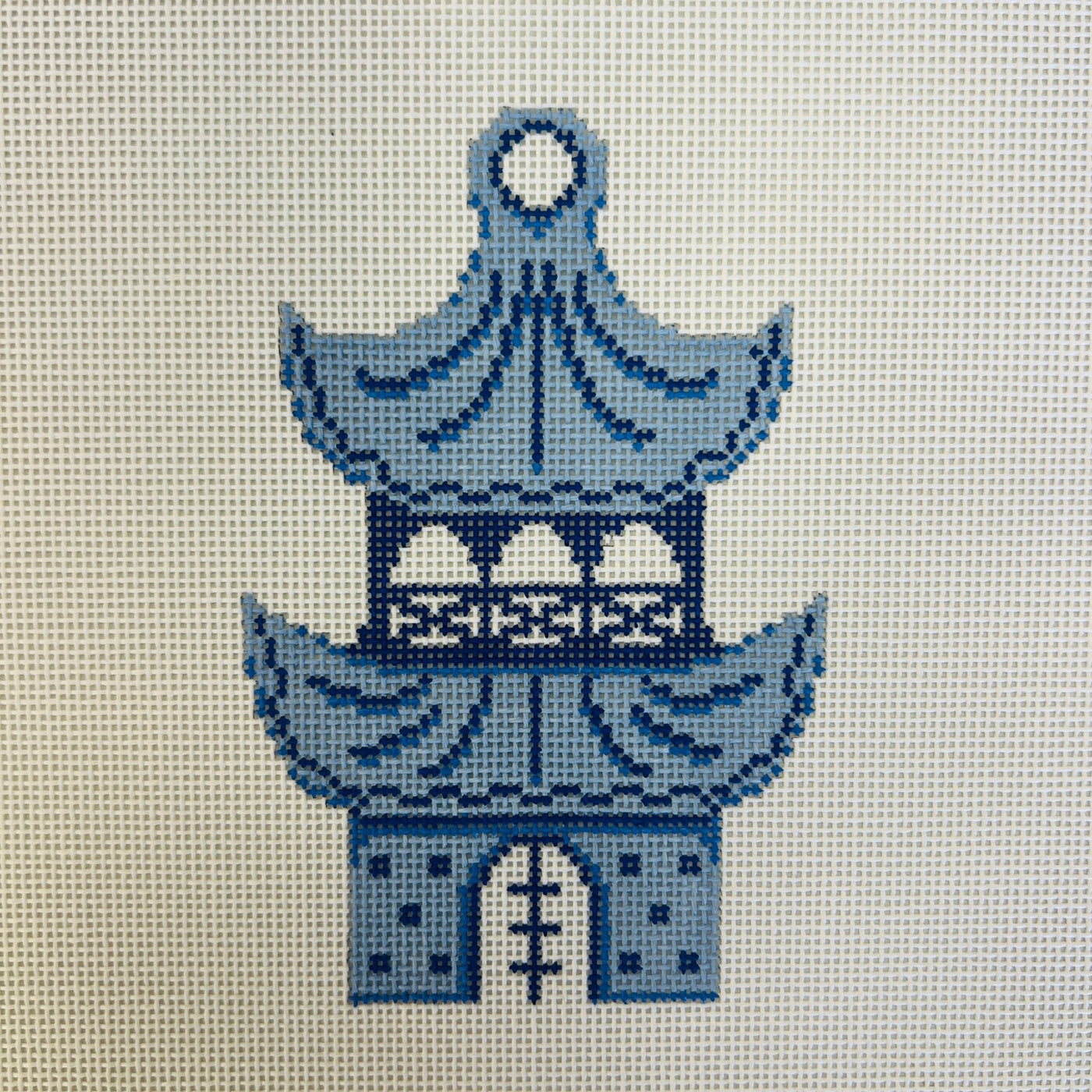 Pagoda Ornament needlepoint canvas - Bargello Needlepoint