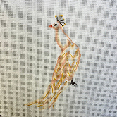 Peahen needlepoint canvas - Bargello Needlepoint