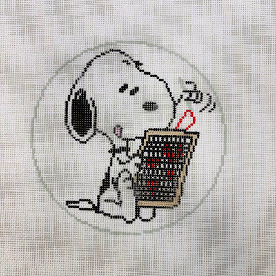 PEANUTS - Snoopy Stitching needlepoint canvas - Bargello Needlepoint