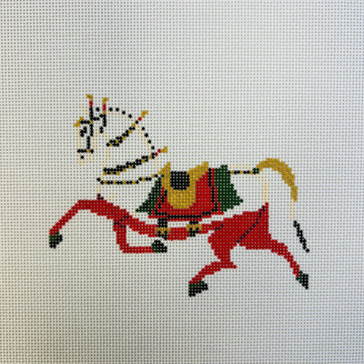 Petite Horse - Noelle needlepoint canvas - Bargello Needlepoint