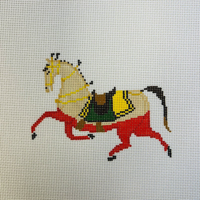 Petite Horse - Plum needlepoint canvas - Bargello Needlepoint