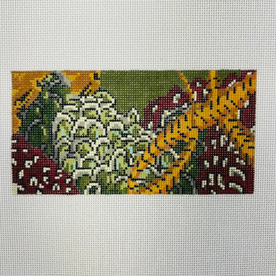 Pheasant Feathers Insert needlepoint canvas - Bargello Needlepoint
