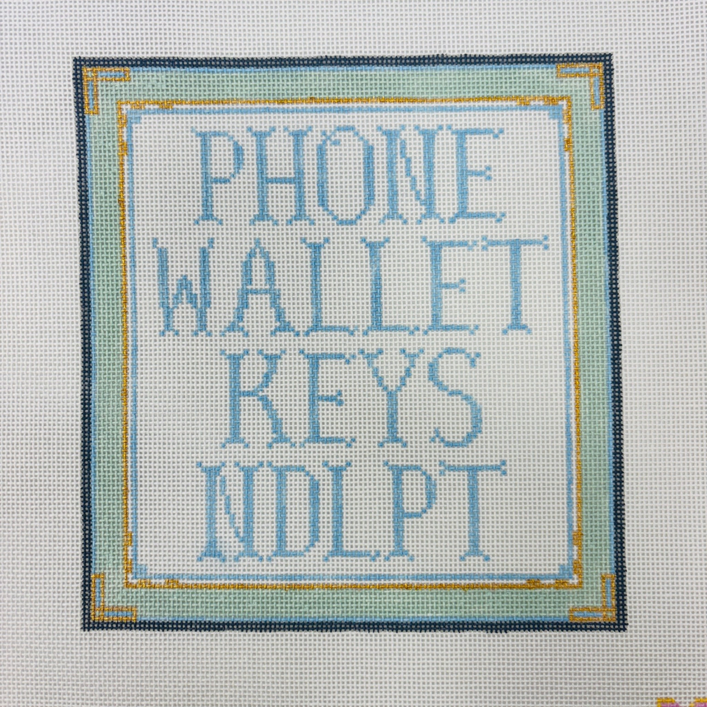 Phone Wallet Keys NDLPT needlepoint canvas - Bargello Needlepoint
