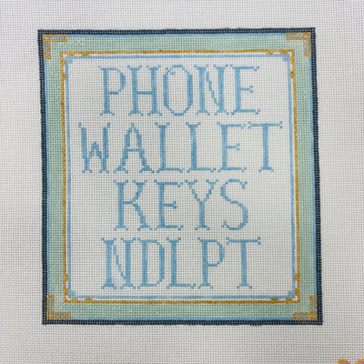 Phone Wallet Keys NDLPT needlepoint canvas - Bargello Needlepoint