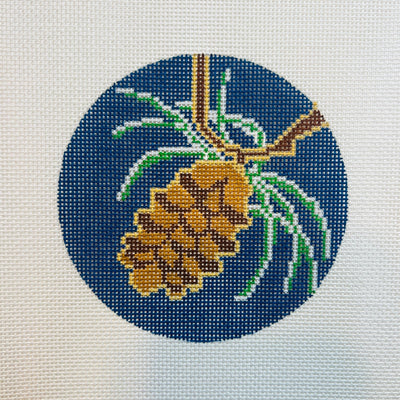 Pinecone Ornament needlepoint canvas - Bargello Needlepoint