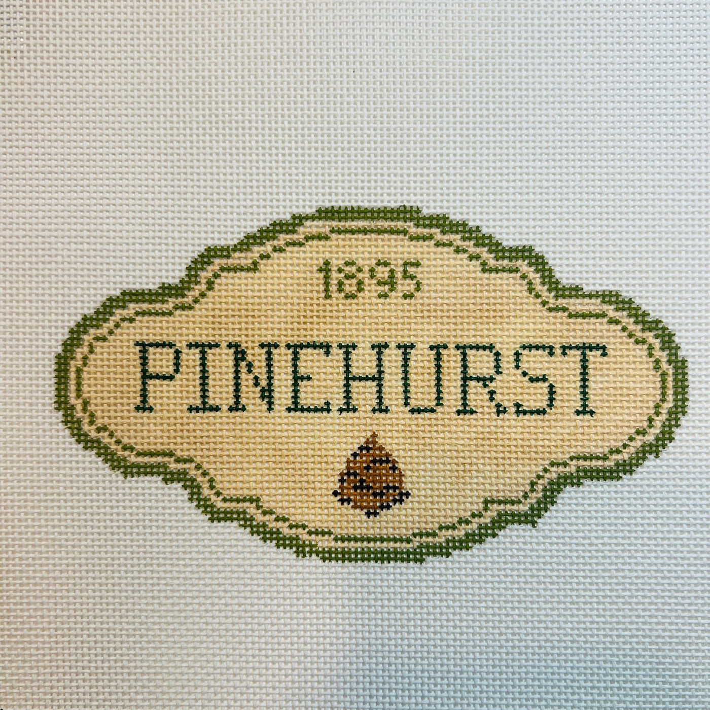 Pinehurst Sign needlepoint canvas - Bargello Needlepoint