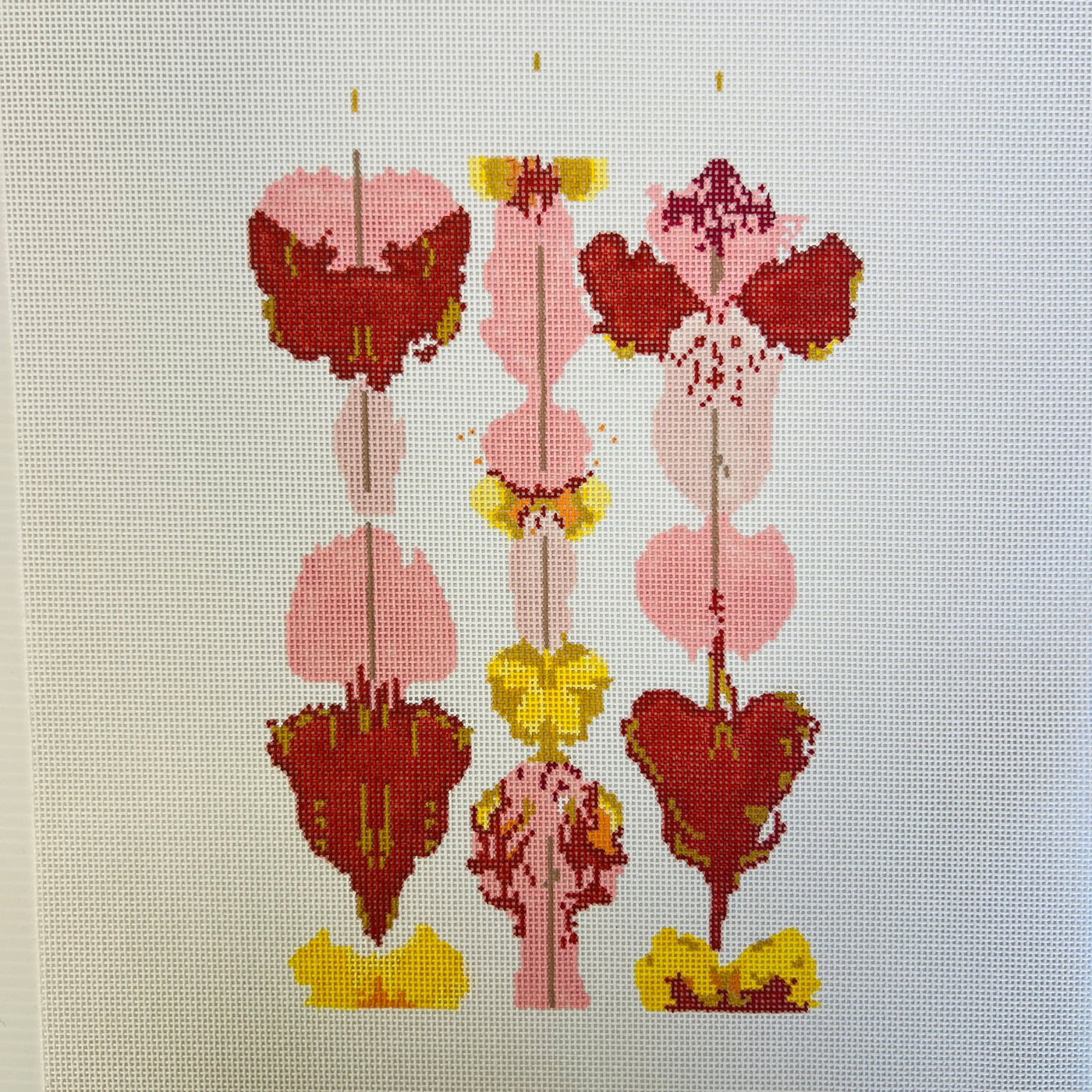 Pink Blot needlepoint canvas - Bargello Needlepoint