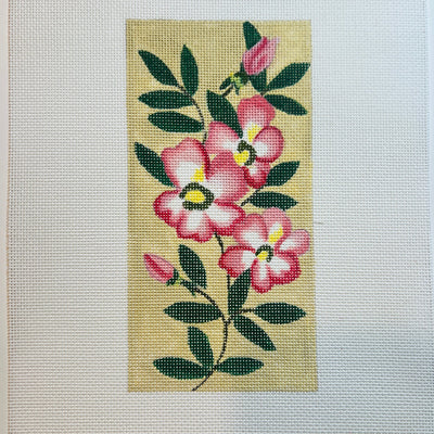 Pink Flowers Eyeglass Case needlepoint canvas - Bargello Needlepoint