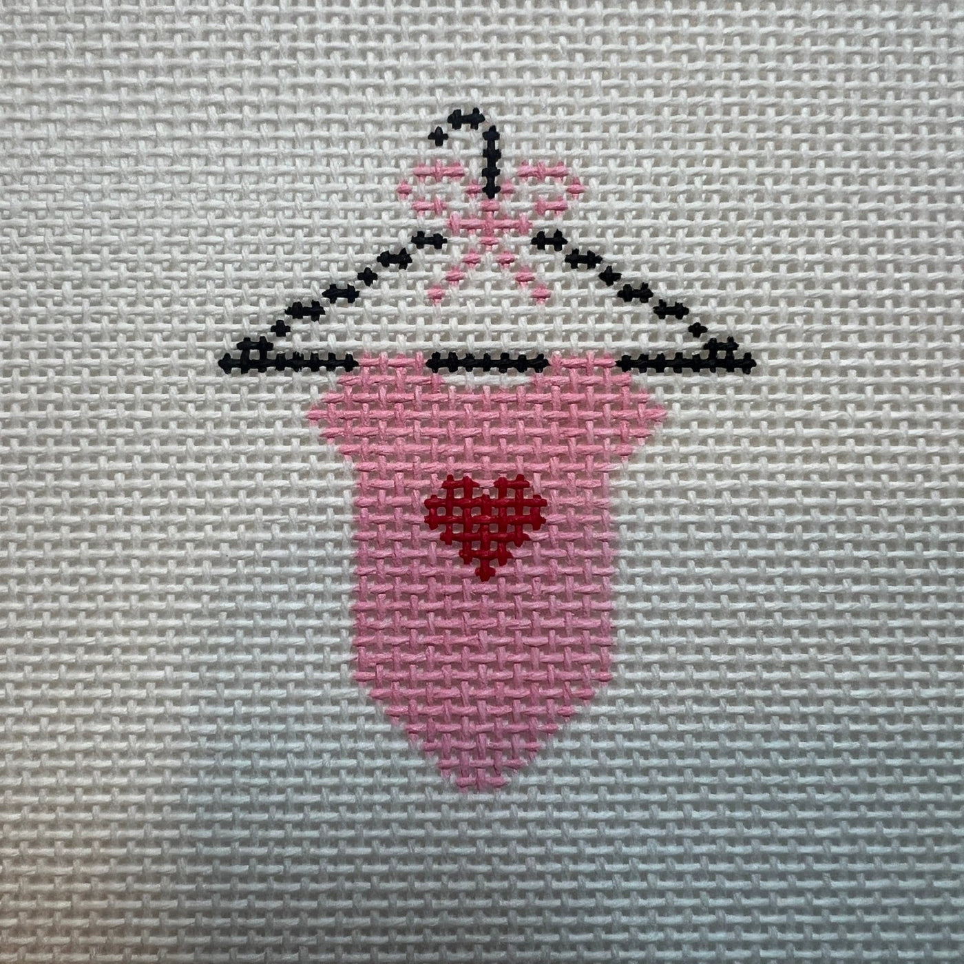Pink Onesie Ornament needlepoint canvas - Bargello Needlepoint