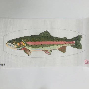 Rainbow Trout Cummerbund/Pillow needlepoint canvas - Bargello Needlepoint