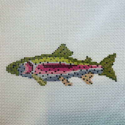 Rainbow Trout needlepoint canvas - Bargello Needlepoint