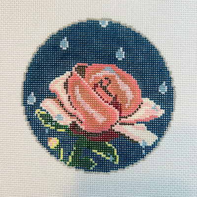 Raindrops On Roses Ornament needlepoint canvas - Bargello Needlepoint