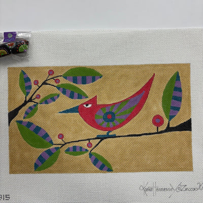 Red Bird needlepoint canvas - Bargello Needlepoint