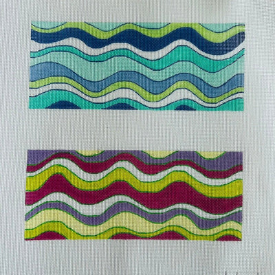 Retro Squiggles Backgammon Cups needlepoint canvas - Bargello Needlepoint