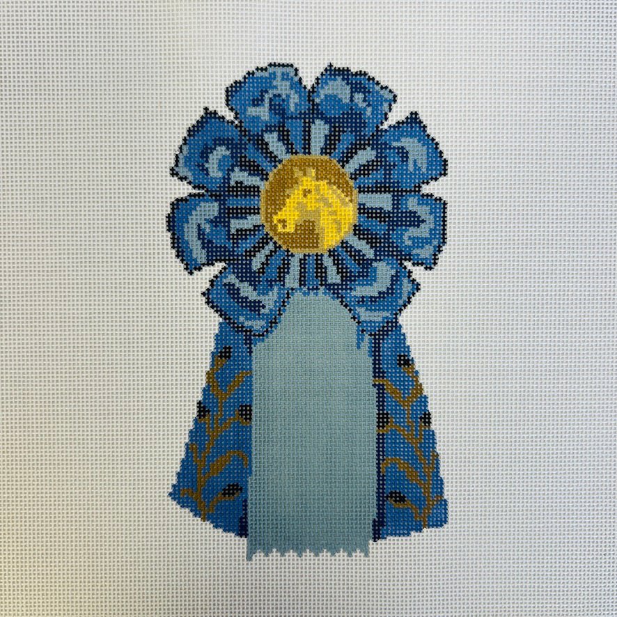 Rosette Collection - Blue needlepoint canvas - Bargello Needlepoint