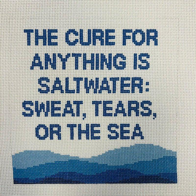 SALTWATER CURES ALL needlepoint canvas - Bargello Needlepoint