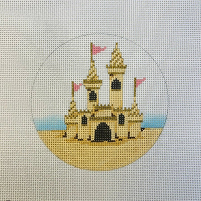 Sandcastle Ornament needlepoint canvas - Bargello Needlepoint