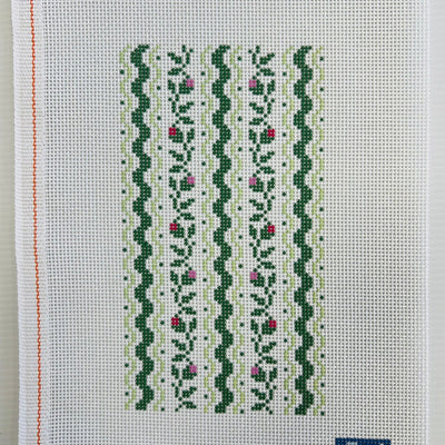 Scalloped Buds Eyeglass Case needlepoint canvas - Bargello Needlepoint