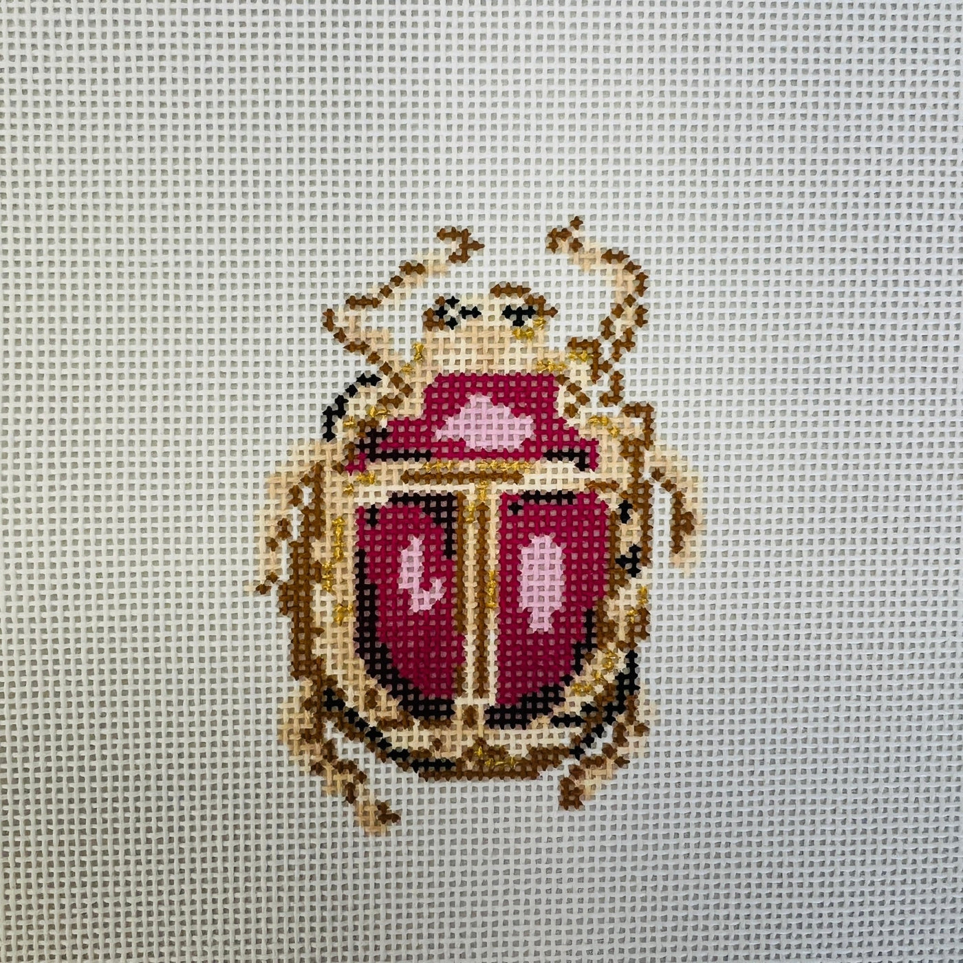Scarab Collection - Fuscia needlepoint canvas - Bargello Needlepoint