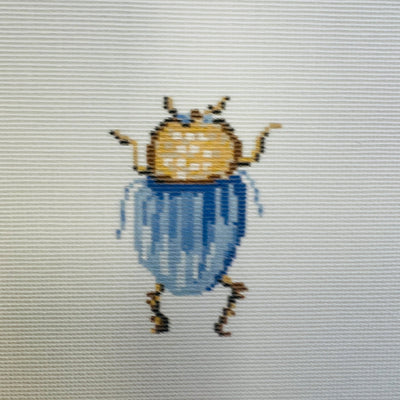 Scarab Collection - Light Blue needlepoint canvas - Bargello Needlepoint