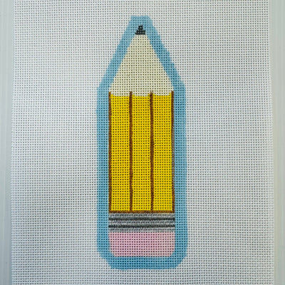 School Pencil Needlepoint Canvas - Children's Collection with stitch guide needlepoint canvas - Bargello Needlepoint