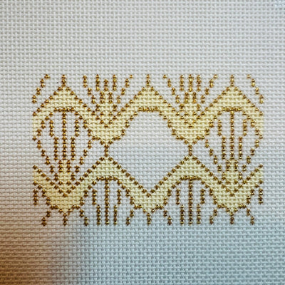 Seashell 2x3 Insert needlepoint canvas - Bargello Needlepoint