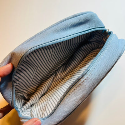 Self - Finishing Canvas Cosmetic Bag for a 3x6 Insert needlepoint canvas - Bargello Needlepoint