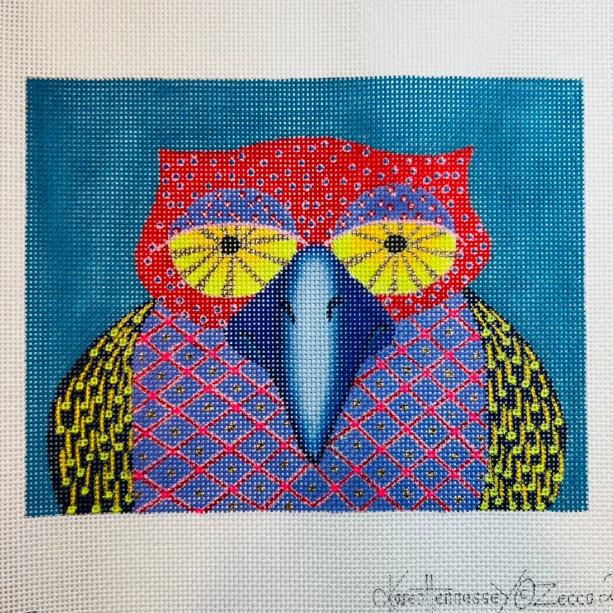 She Hawk needlepoint canvas - Bargello Needlepoint