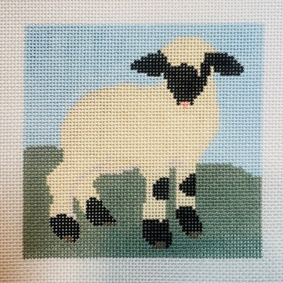 Sheep Coaster needlepoint canvas - Bargello Needlepoint