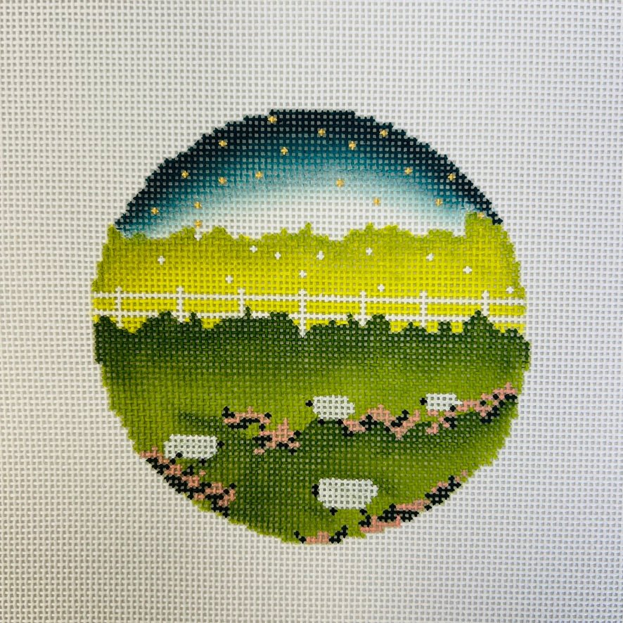 Sheep Ornament needlepoint canvas - Bargello Needlepoint