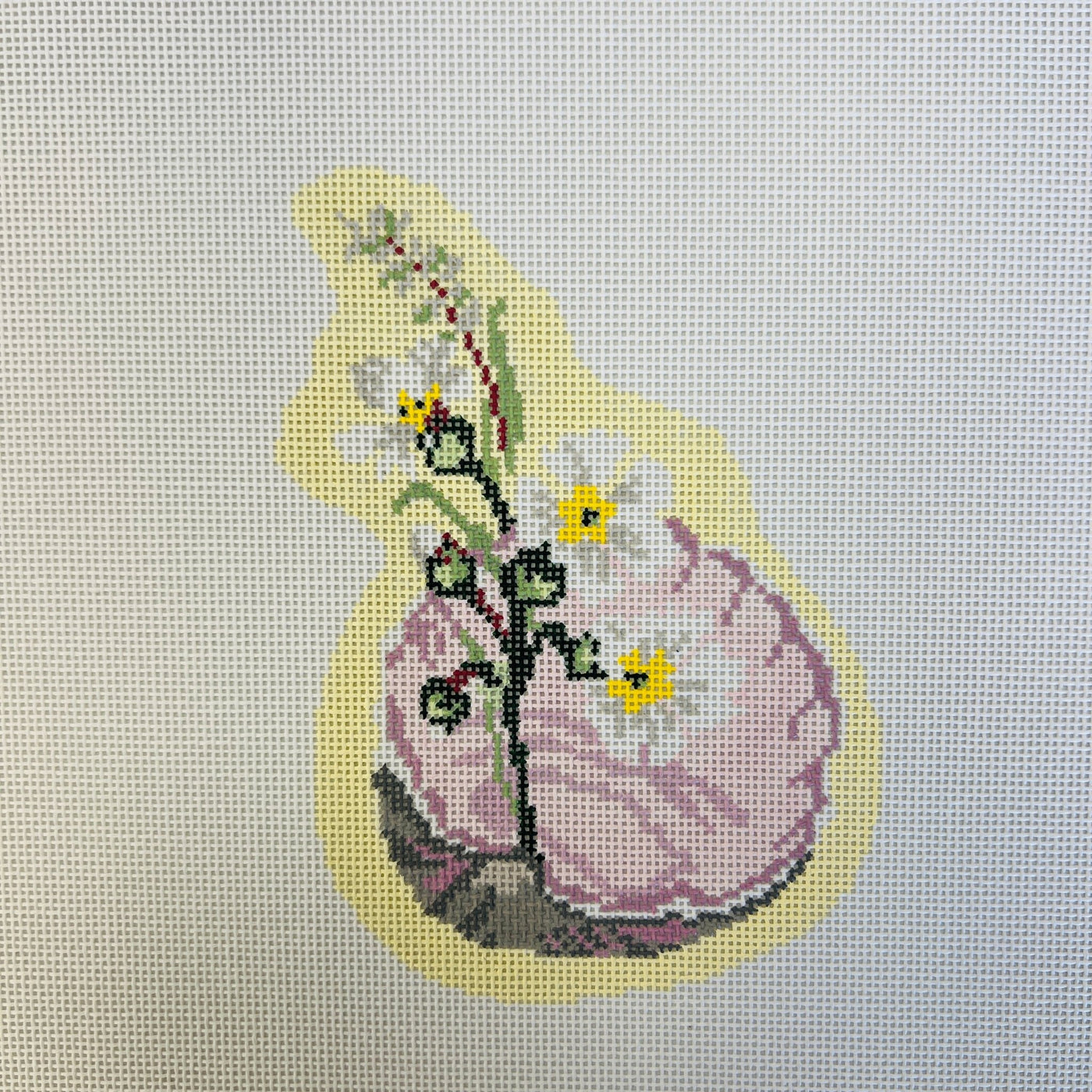 Shell Series - Dainthus needlepoint canvas - Bargello Needlepoint