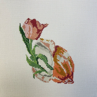 Shell Series - Tulip needlepoint canvas - Bargello Needlepoint