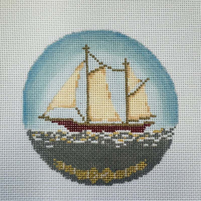 Ship Ornament needlepoint canvas - Bargello Needlepoint