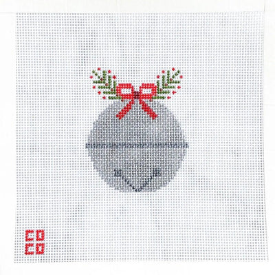 Silver Jingle Bell needlepoint canvas - Bargello Needlepoint