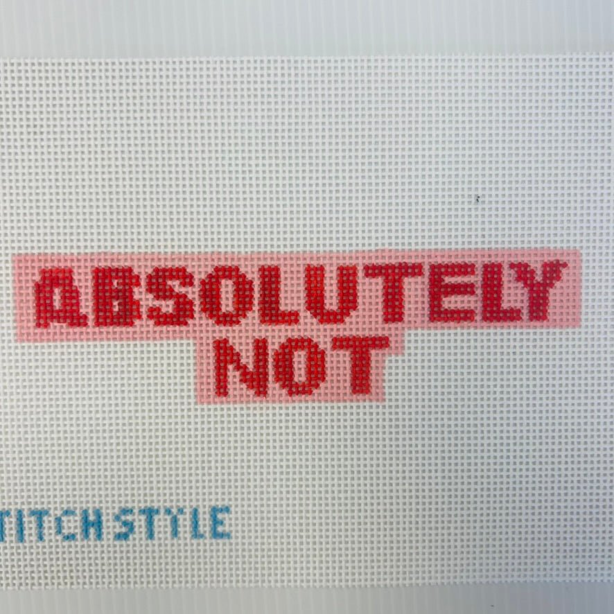 Sirsee: Absolutely Not needlepoint canvas - Bargello Needlepoint
