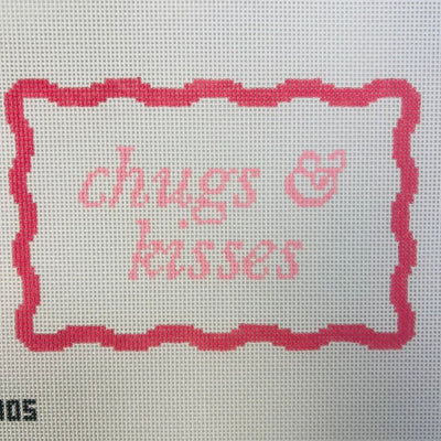 Sirsee: Chugs & Kisses needlepoint canvas - Bargello Needlepoint