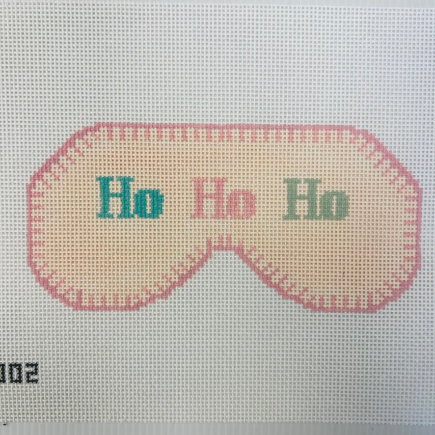 Sirsee: Ho Ho Ho Eye Mask needlepoint canvas - Bargello Needlepoint