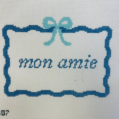 Sirsee: Mon Amie Blue needlepoint canvas - Bargello Needlepoint