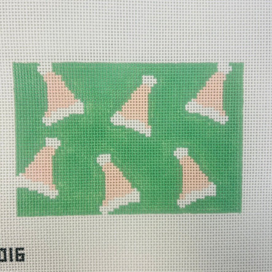 Sirsee: Santa Hats needlepoint canvas - Bargello Needlepoint