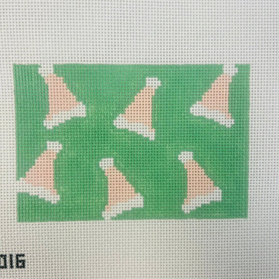 Sirsee: Santa Hats needlepoint canvas - Bargello Needlepoint