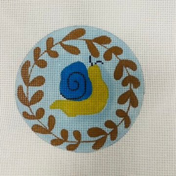 Snail Round needlepoint canvas - Bargello Needlepoint