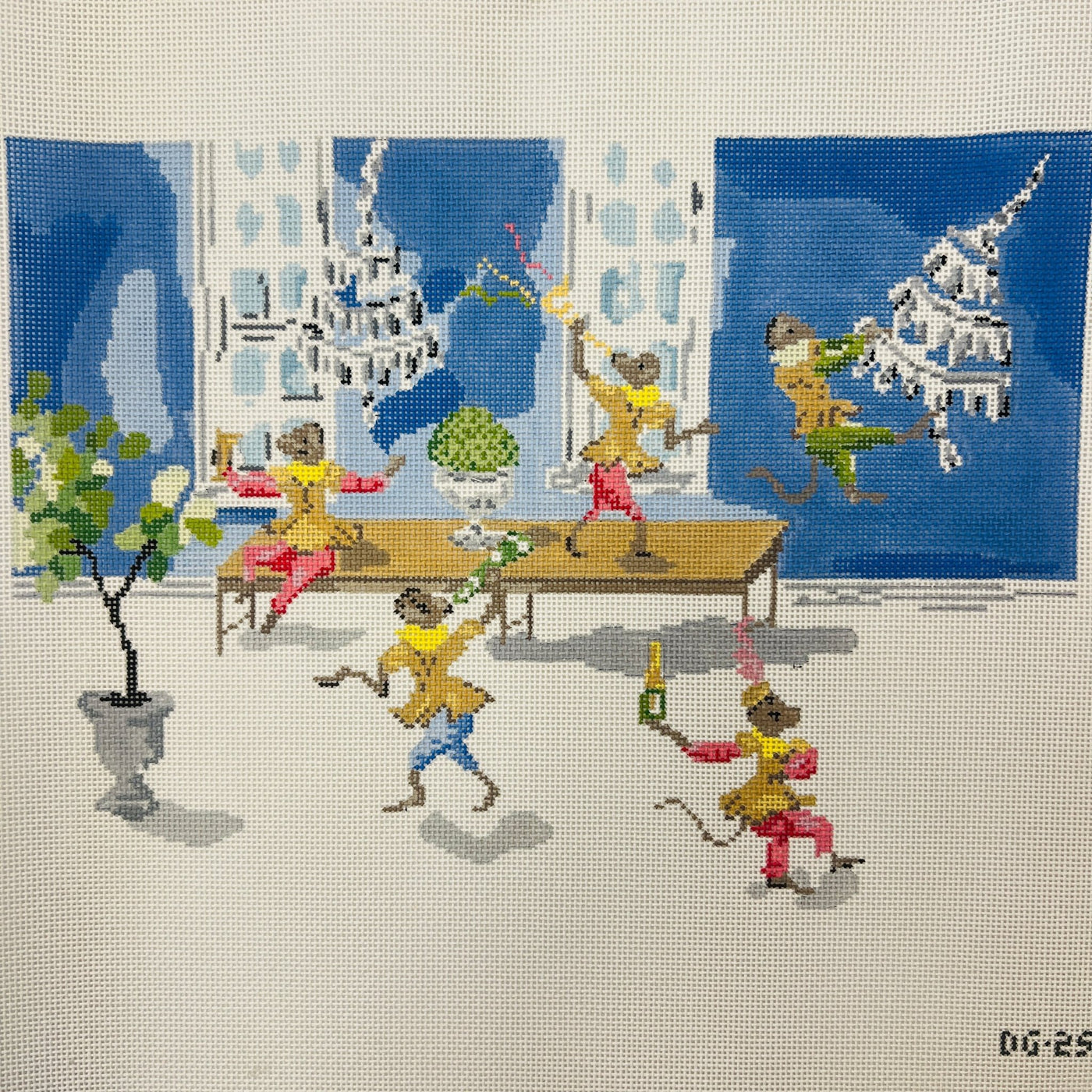 Soiree - 13 mesh needlepoint canvas - Bargello Needlepoint