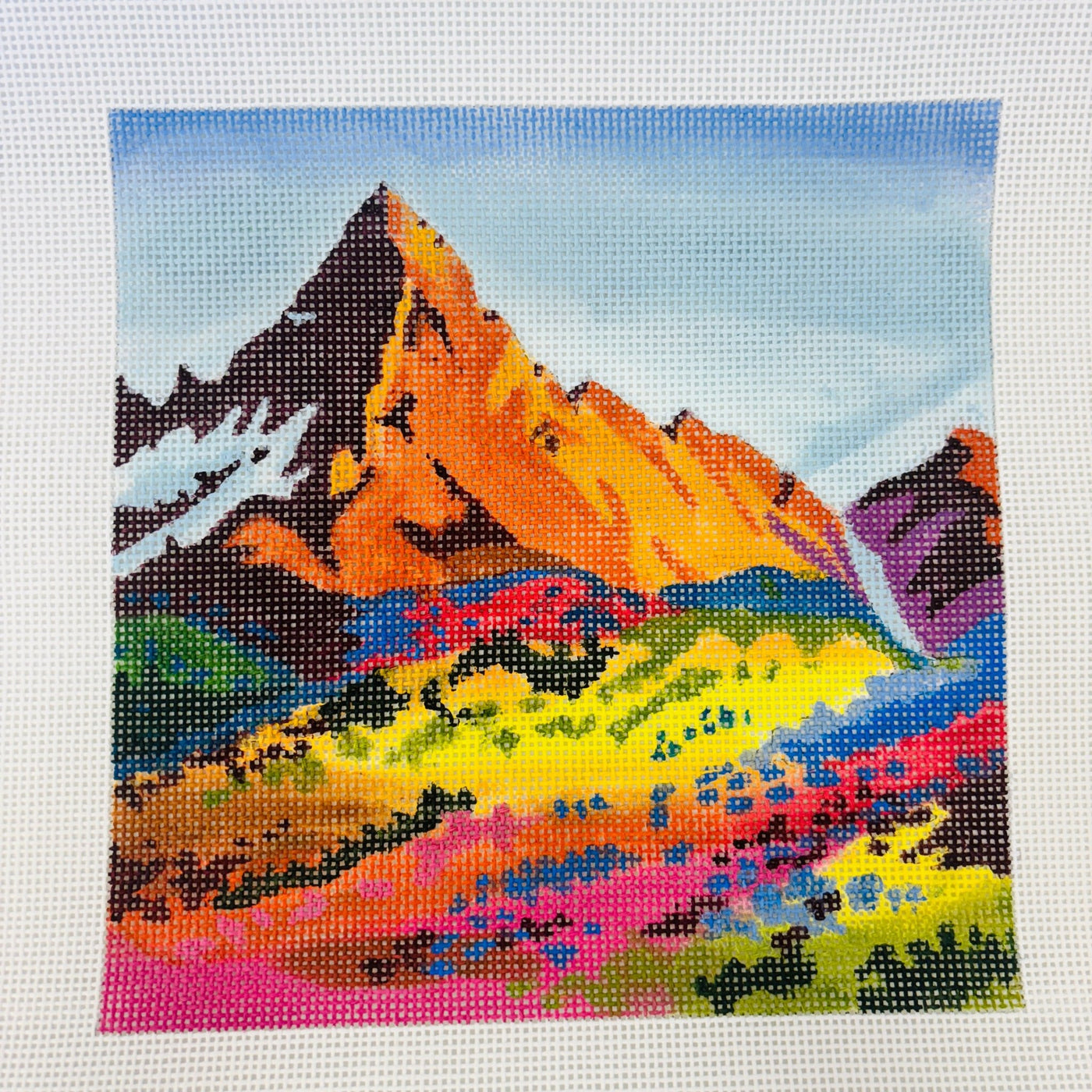 Southwestern Landscape needlepoint canvas - Bargello Needlepoint