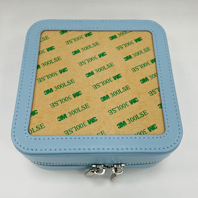 Square Leather 5" RB Zippered Jewelry Cases needlepoint canvas - Bargello Needlepoint