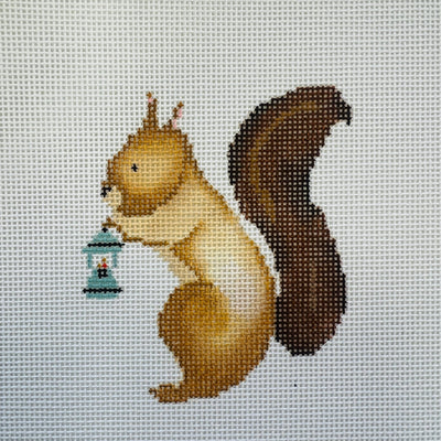 Squirrel needlepoint canvas - Bargello Needlepoint