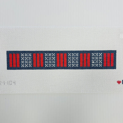 STARS & STRIPES KEY FOB needlepoint canvas - Bargello Needlepoint