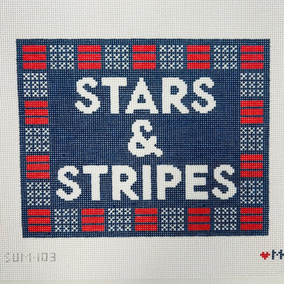 STARS & STRIPES needlepoint canvas - Bargello Needlepoint