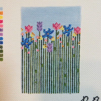 Stems Passport Insert needlepoint canvas - Bargello Needlepoint