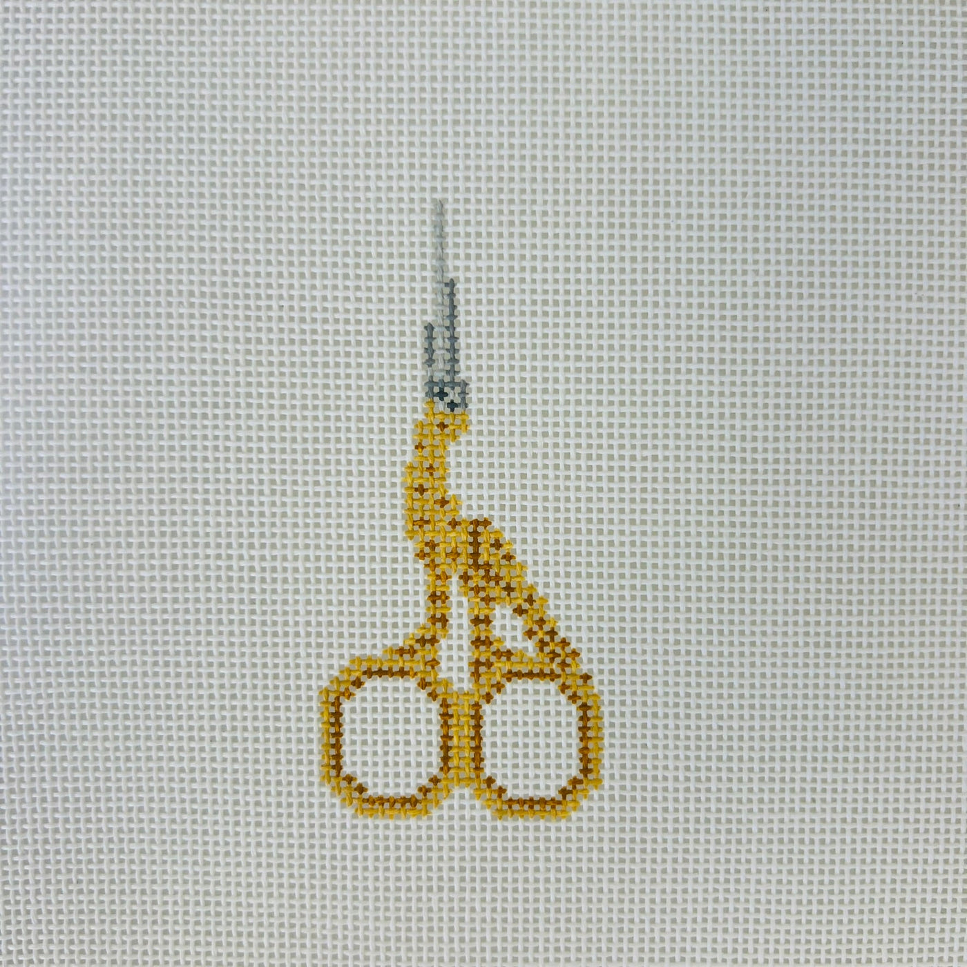Stork Scissors Case needlepoint canvas - Bargello Needlepoint